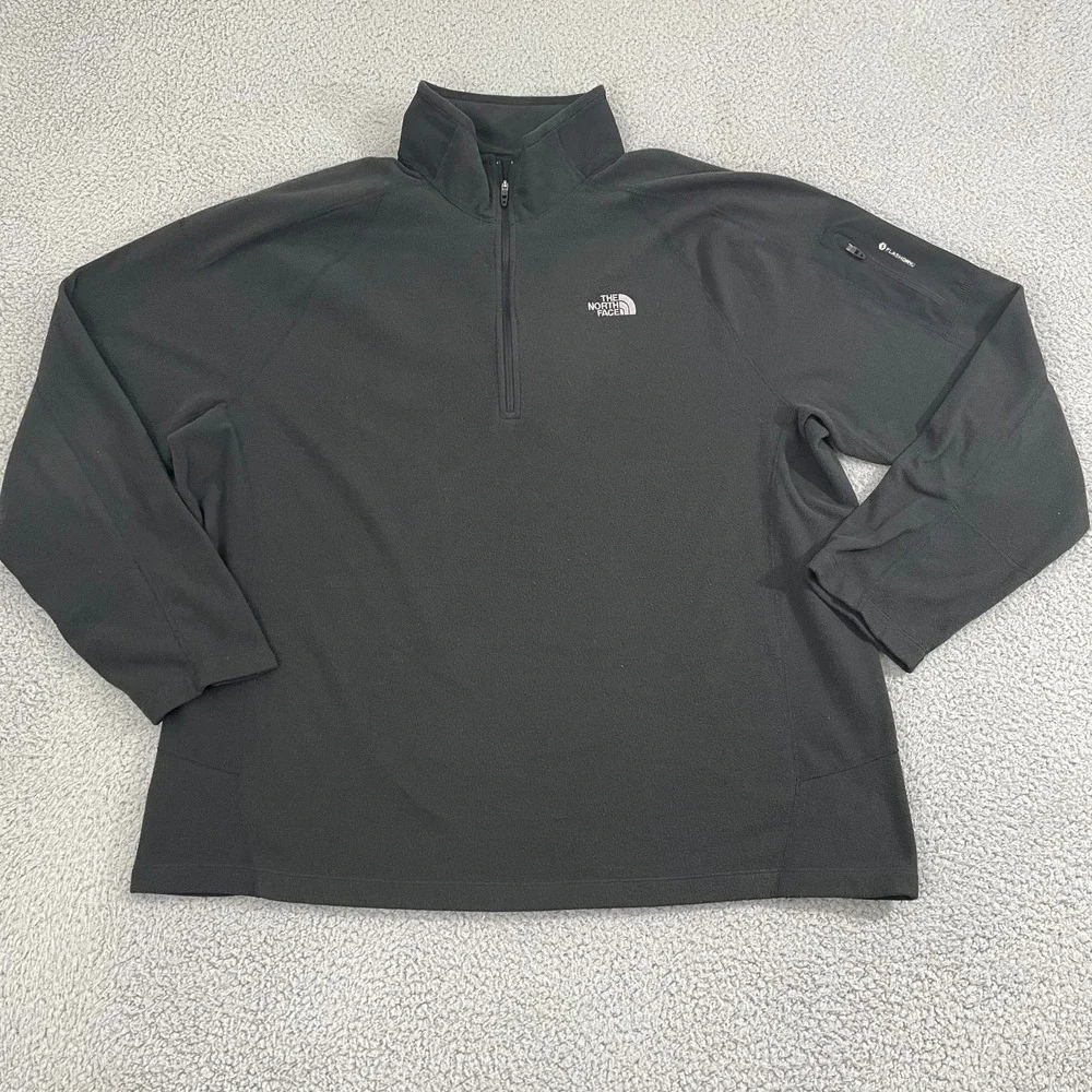 The North Face Flashdry 1/4 Zip Fleece Men XXL Black Gorpcore Outdoor Pullover